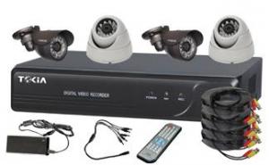 4CH Home Security System DVR KITS with 2pcs  Weatherproof cameras 2pcs Dome cameras S-7