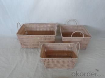 Home Storage Hot Sell Pp Tube Woven Over Metal Frame Baskets S/3 System 1