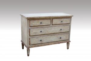 Home Furniture Classical Four Drawer Chest Light Color Painting MDF And Birch Solid System 1