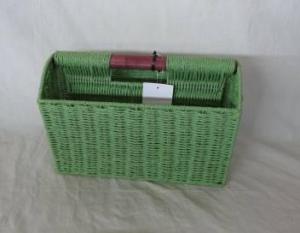 Home Storage Hot Sell Twisted Paper Woven Over Metal Frame Basket