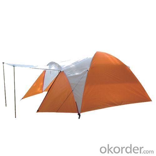 High Quality Outdoor Product 185T Polyester Orange And White Camping Tent System 1