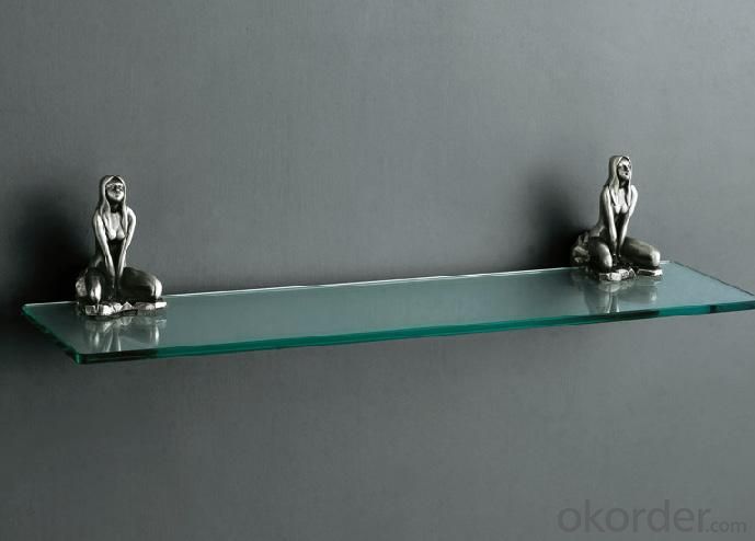 Artistic Bath Accessories Can Be Collection Silver Glass Shelf System 1