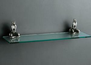 Artistic Bath Accessories Can Be Collection Silver Glass Shelf System 1
