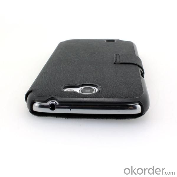 Luxury PU Leather Stand Case Cover for Samsung Galaxy Note 2/3 Black