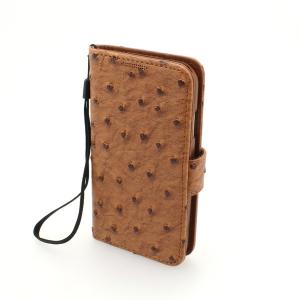 Wallet Pouch Ostrich Pattern PU Leather Stand Case Cover for Samsung Galaxy S4 (I9500) Brown