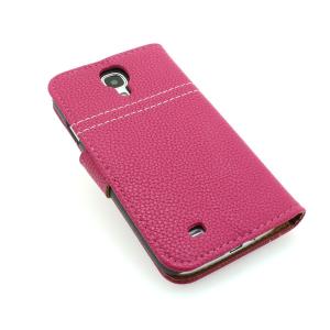 Wallet Pouch Luxury PU Leather Stand Case Cover for Samsung Galaxy S4 (I9500) Rose