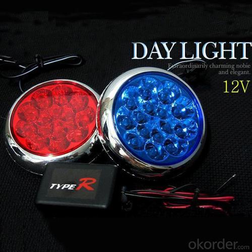 Auto Lighting System DC 12V Roud LED Car Light White CM-DAY-093 System 1