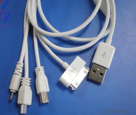 4 in 1 Chager Cable USB TO IPHONE4 /NOKIA / MICRO USB/MINI USB System 1