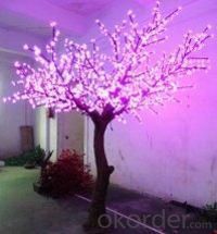 LED Artifical Cherry Tree Lights Flower String Christmas Festival Decorative Light Pink/Purple/RGB 152W CM-SLFZ-2520L3