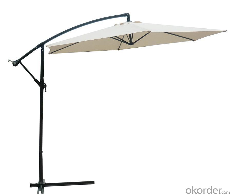 Hot Selling Outdoor Market Umbrella Full Iron Offset Umbrella 160g Polyester