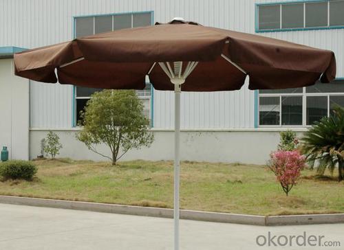 Hot Selling Outdoor Market Umbrella Full Iron Brown Umbrella Polyester System 1