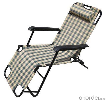 Hot Selling Beach Chair With Neck Pillow Lattice Pattern Deck chair S System 1