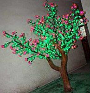 LED Artifical CuckooTree Lights Flower String Christmas Festival Decorative Pink Flowers+ Green Leaves 82W CM-SLFZ-1356L2