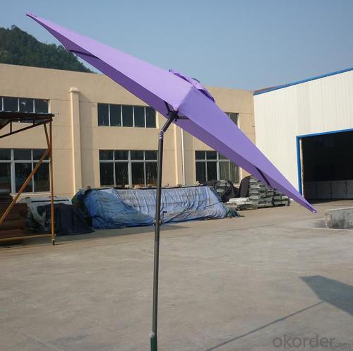 Hot Selling Outdoor Market Umbrella Purple Offset Umbrella Polyester System 1