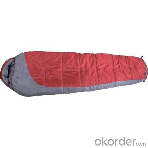 High Quality Outdoor Product Nylon Red And Gray Sleeping Bag System 1