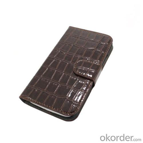 Luxury PU Leather Stand Case Cover for Samsung Galaxy S4 (I9500) Wallet Pouch Dark Brown System 1