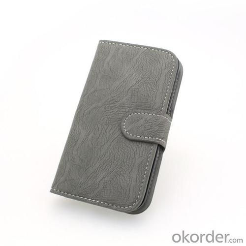 2014 New Wallet Pouch PU Leather Stand Case Cover for Samsung Galaxy S4 (I9500) Gray System 1