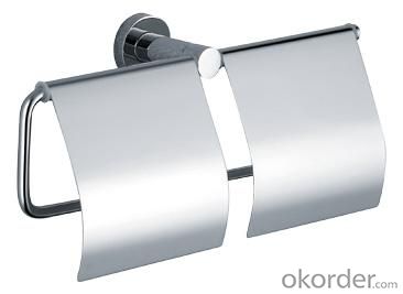Luxury Bath Accessories Modern Chrome-plated Rectangle Roll Holder