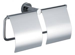 Luxury Bath Accessories Modern Chrome-plated Rectangle Roll Holder System 1