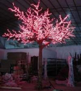 LED Artifical Peach Tree Lights Flower String Christmas Festival Decorative LightRed/Yellow 752W CM-SLFZ-12528L1