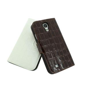 For Samsung Galaxy S4 (I9500) Stand Case Cover Wallet Pouch Luxury PU Leather White System 1