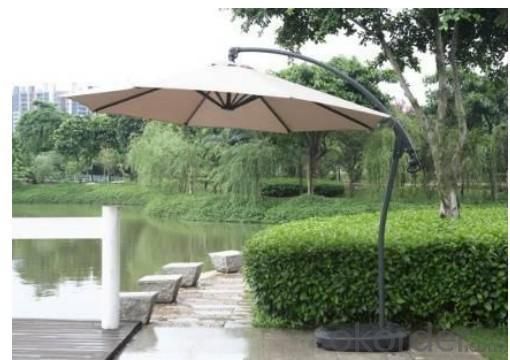 Hot Selling Outdoor Market Umbrella Light Color Offset Umbrella Polyester System 1