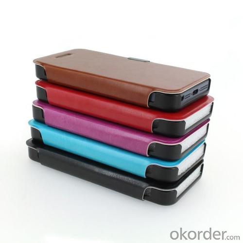 PU Leather Stand Case Cover for iPhone5/5S Brown System 1