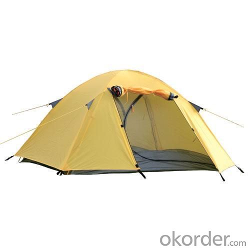 High Quality Outdoor Product 210T Polyester Yellow Camping Tent System 1