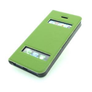 China Factory For iPhone 5 5s 5g 5gs Designer Business Case S View Flip Case Auto Sleep Wake Smart Covers Green All Colors