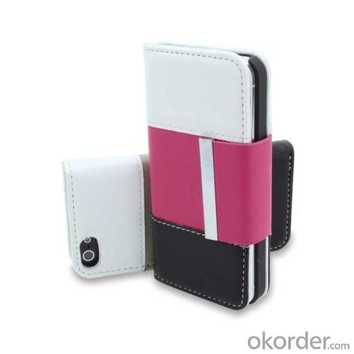 Lichee Pattern PU Leather Case Cover for iPhone4/4S Wallet Pouch Colourful System 1