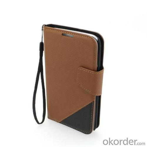 Wallet Pouch Luxury PU Stand Leather Case Cover for Samsung Galaxy Note 2/3 Brown System 1