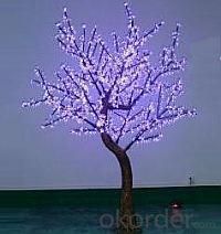 LED Artifical Cherry Tree Lights Flower String Christmas Festival Decorative LightRed/Yellow 70W CM-SLFZ-1152L1