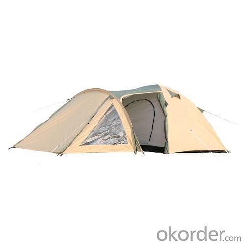 High Quality Outdoor Product 190T Polyester Beige Family Tent