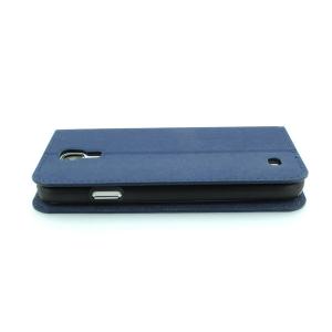 Stand Case for Samsung Galaxy S4 (I9500) Wallet Pouch Luxury PU Leather Cover Blue System 1
