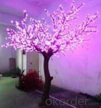 LED Artifical Peach Tree Lights Flower String Christmas Festival Decorative Blue/Green/White 144W CM-SLFZ-2400L2 System 1