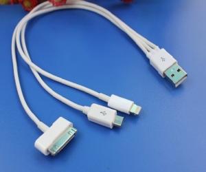 3 in 1 Chager Cable USB TO IPHONE4 /IPHONE5 lightning / MICROUSB System 1