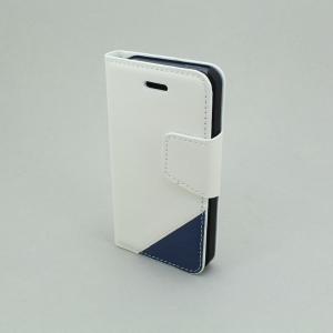 Cross Pattern PU Leather Case Cover for iPhone5/5S Wallet Pouch White