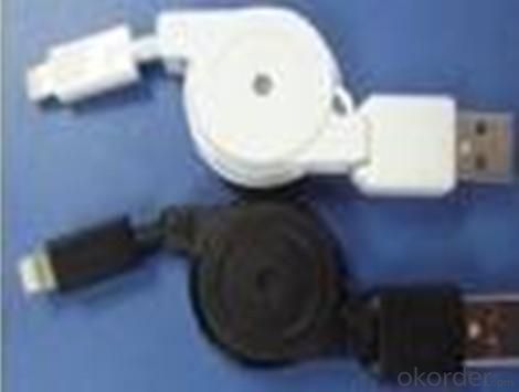 Retractable data cable for iPhone5 Black System 1