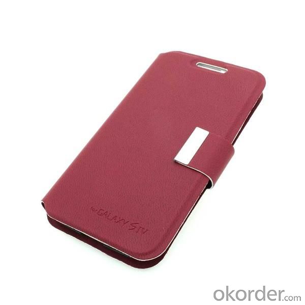 For Samsung Galaxy S4 (I9500) Wallet Pouch Luxury PU Leather Upstanding Case Cover Purple