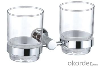 Luxury Bath Accessories Modern Chrome-plated Double Tumbler Holder
