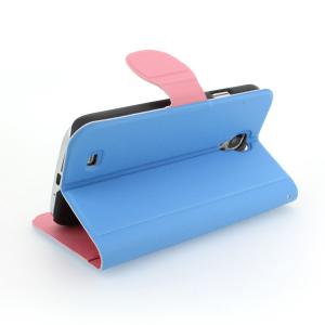 Hot Sale Wallet Pouch Luxury PU Stand Leather Case Cover for Samsung Galaxy S4 (I9500) Blue