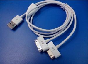 Apple Cable USB interface convert two 30pin interface iPhone 4  iPhone3G/4GS iPod touch iPod classic iPod nano