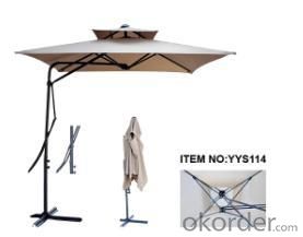 Hot Selling Outdoor Market Umbrella Full Iron Offset Umbrella Polyester System 1