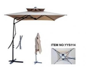 Hot Selling Outdoor Market Umbrella Full Iron Offset Umbrella Polyester
