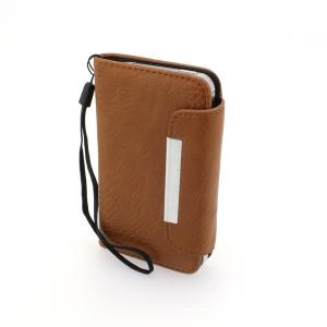 Wallet Pouch Lichee Pattern PU Leather Stand Case Cover for iPhone4/4S Brown