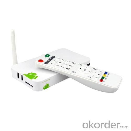 Andriod 4.2 Dual Core 1080P HD Smart TV Box 1GB DRR3 4GB Nand Flash Streaming Android TV Player White 
 System 1