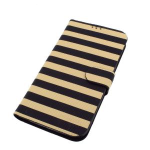 Wallet Pouch Luxury PU Leather Stand Case Cover for Samsung Galaxy S4 (I9500) Horizontal stripes System 1