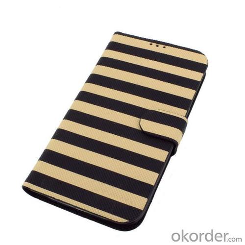 Wallet Pouch Luxury PU Leather Stand Case Cover for Samsung Galaxy S4 (I9500) Horizontal stripes System 1