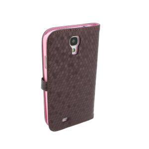 Pink Samsung Galaxy S4 (I9500) Wallet Pouch Luxury PU Leather Stand Book Style Case Cover