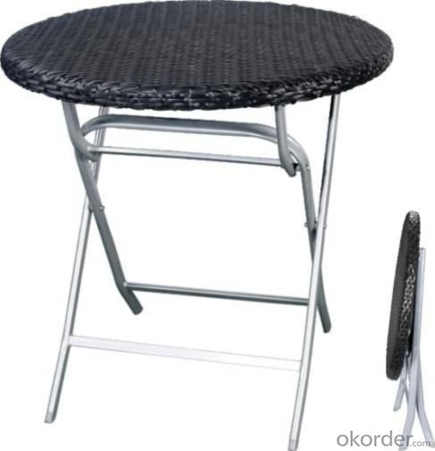 Hot Selling Outdoor Furniture Classical Black Folding Rattan Table System 1